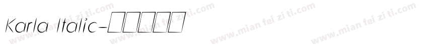 Karla ltalic字体转换